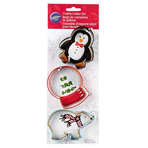 Wilton 2308-5070 3-Piece Christmas Polar Metal Cookie Cutter Set