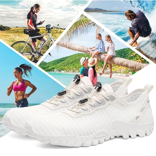 Image of SOBASO Water Shoes Women Men Quick Drying Swim Beach Aqua Shoes for Water Sport Diving Hiking Sailing Travel