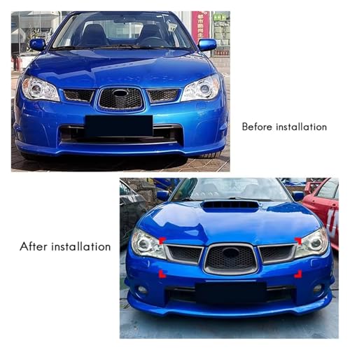 Rejilla frontal negro brillante para parachoques de Subaru Impreza WRX STI 6