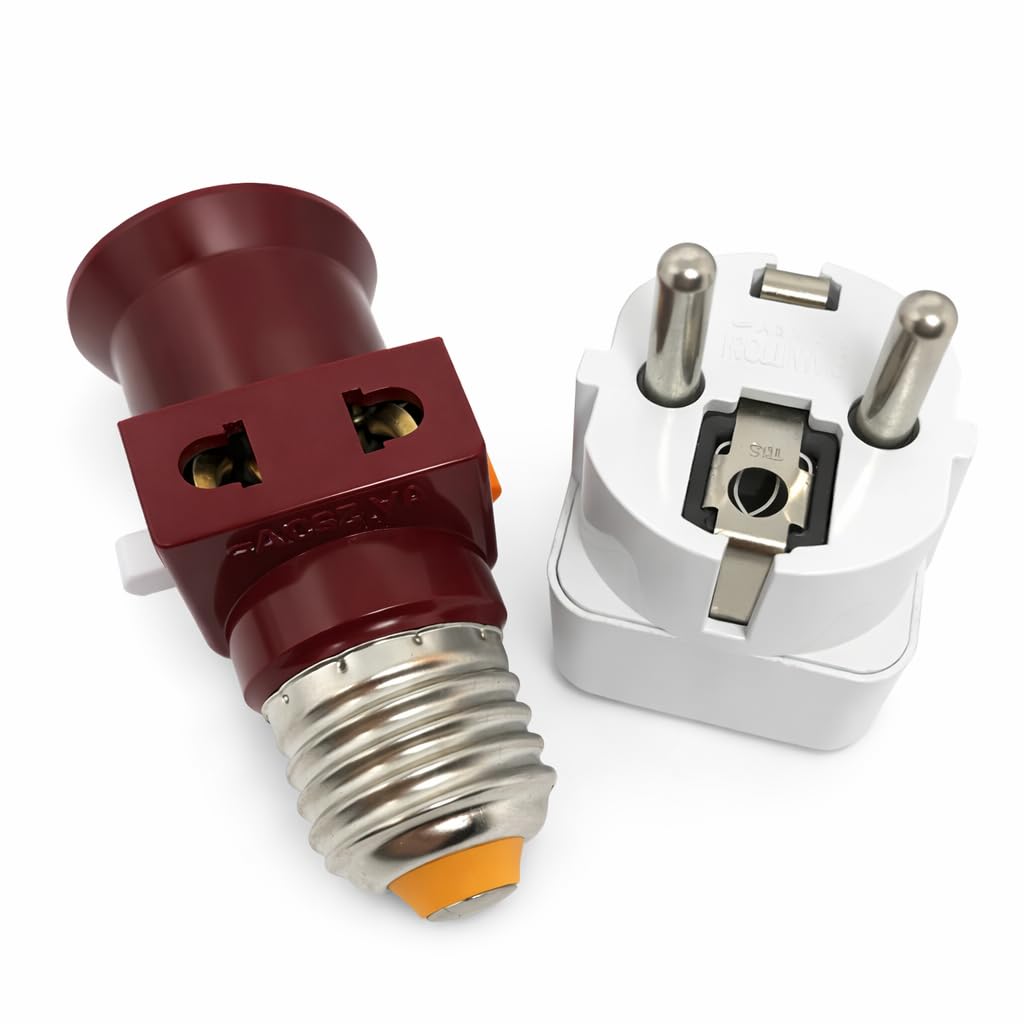 Lote de 3 Casquillo adaptador E27 ladrona a con interruptor 6 A