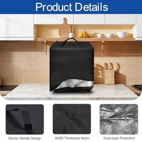 Image of Air Fryer Cover Dust Cover for Gourmia Air Fryer Oven Digital Display 8 Quart Large AirFryer Cooker GAF838 14.5 inch*11.2 inch*13.4 inch Heat-Resistant Waterproof Dust-proof Kitchen Appliance Covers