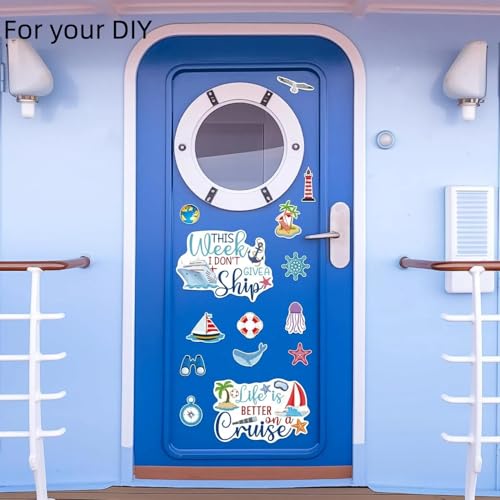 27 imanes decorativos para puertas temática crucero miniatura 4