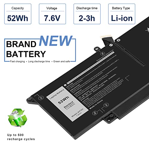 Image of JHT2H Laptop Battery for Dell Latitude 7310 7410 Latitude 7410 Chromebook Enterprise Series P33S P34 S4V5X2 YY3GJ 2561J Y7HR3 35J09 HRGYV 0HRG WY9MP XMV7T 09YYF 7CXN6 T3JWC K36KR X825P XMT81 XMV7T