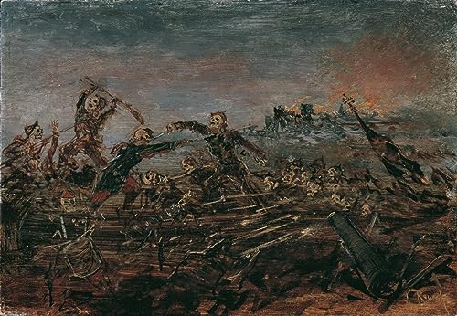 Affiche toile Danse macabre de Romako pour salon élégant 60x90cm