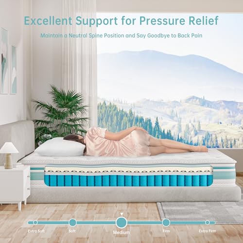 Matelas Hybride 135x190 25cm Mémoire de Forme TeQsli