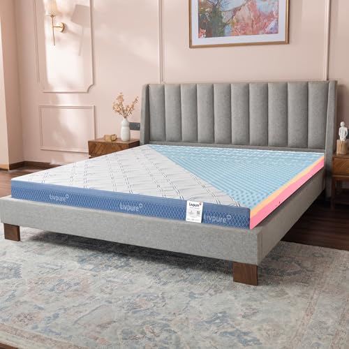 Image of Livpure Smart Ortho PRO+ Memory 3 Zone Profile Orthopaedic Mattress | 5 Zone HR Foam & COMFORTSCIENCE Tech with 16 BIOCRYSTALS | High GSM Neon Fabric | Queen Bed (78x60x6) inch | 10 Year Warranty