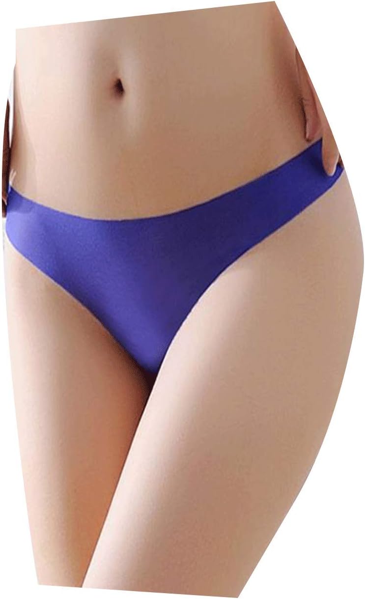 Justgoo Women's Sexy Sheer Panties Thongs Mesh G-Strings Blue