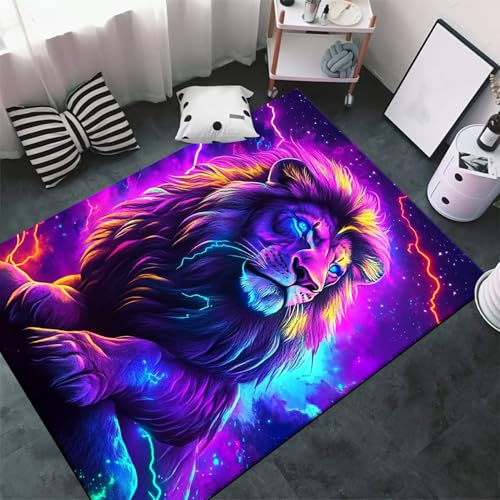 Tapis lion antidérapant grand format pour couloir