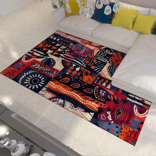 Tapis antidérapant facile à nettoyer pour salon rustique - 2