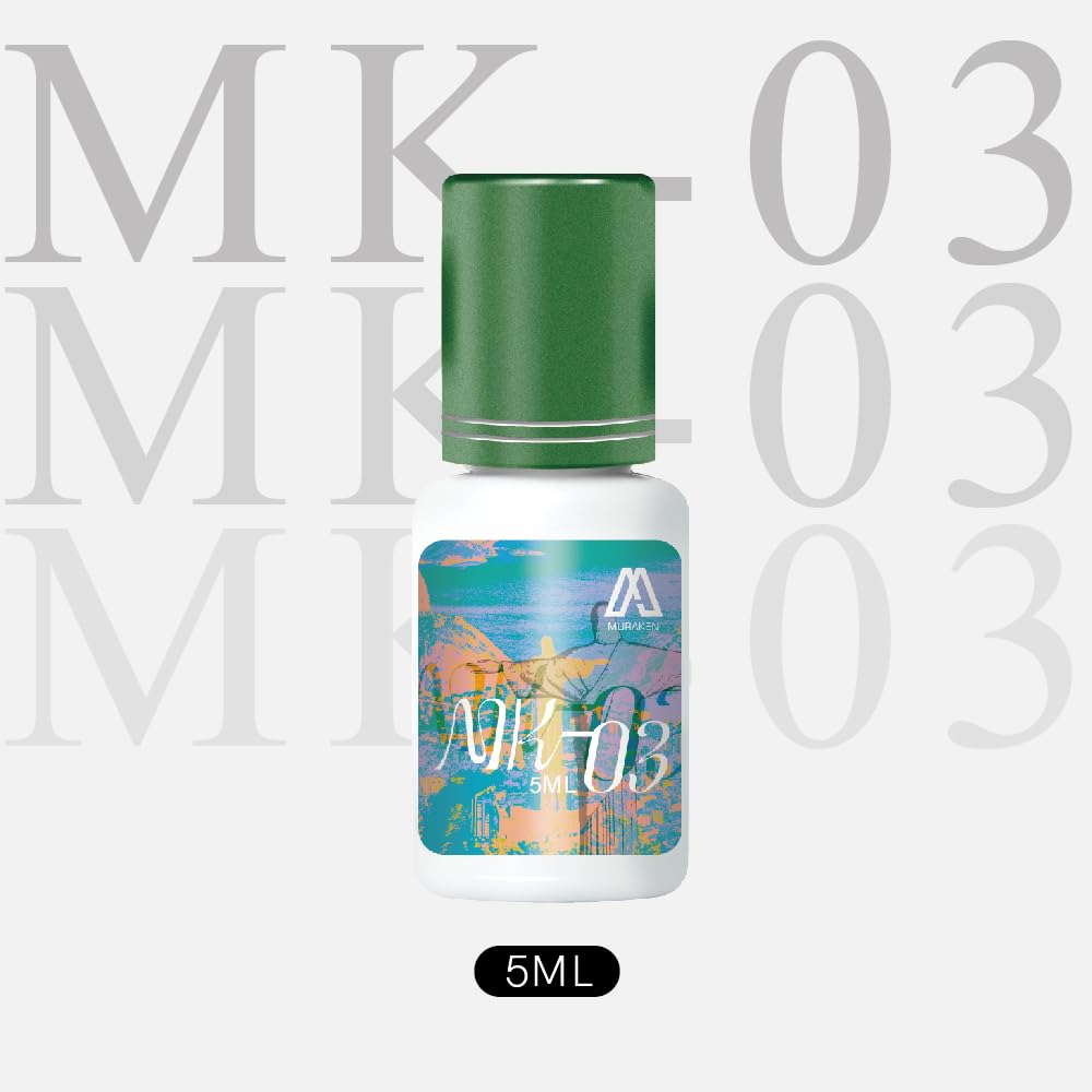 MURAKEN MK03 Made in Taiwan Eyelash Glue- Extra Strong Adhesive for Salon Use, Multiple Drying Times (1-2 Sec),0.17 fl.oz/5ml, 7-8 Week Retention-for Trained Lash Technicians Only