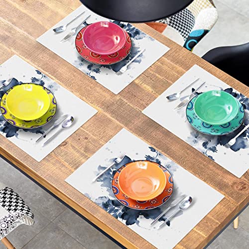 Set de table fleur aquarelle de qualité supérieure résistant à la chaleur - 8