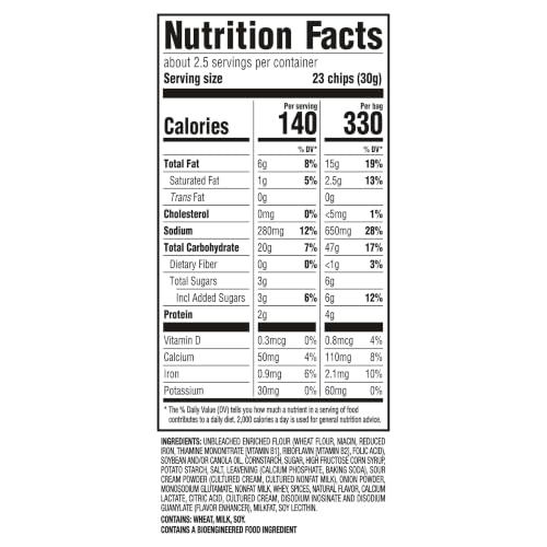 RITZ Toasted Chips Sour Cream and Onion Crackers, 12 Snack Packs - image 2