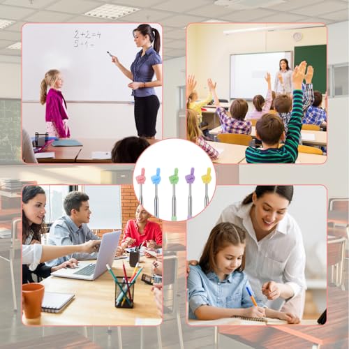 5 Stück Zeigefinger Stab, Ausziehbarer Handzeiger 69CM, Mini Edelstahl Lehrer Teleskopstange, Kann für Klassenzimmerinteraktionen, Vorträge, Konferenztraining, Lesen und Reden