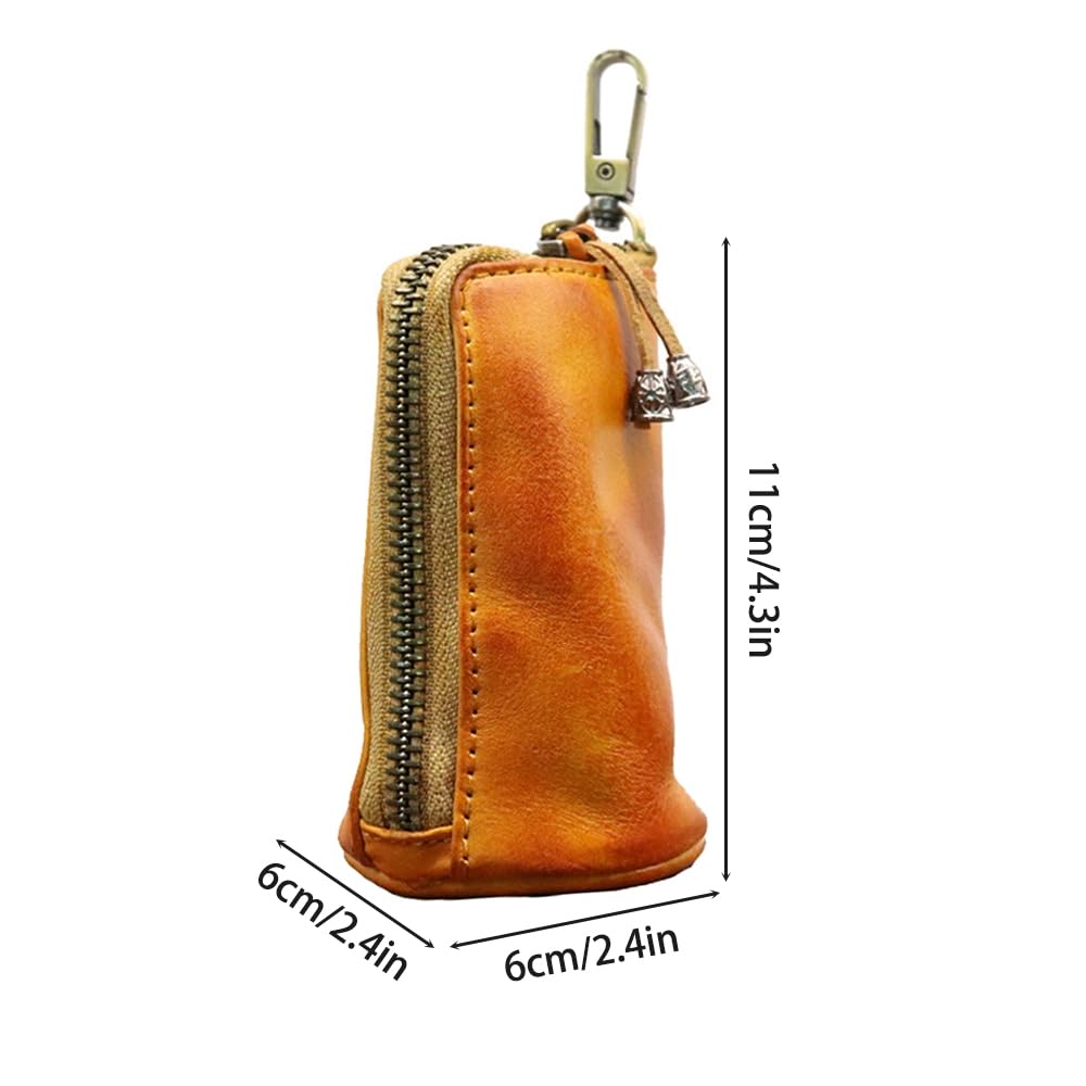 Pochette Porte-clés,Pochette en Cuir a Fermeture Éclair pour Pièces de Monnaie,Activités de Plein Air,Voyages et Affaires