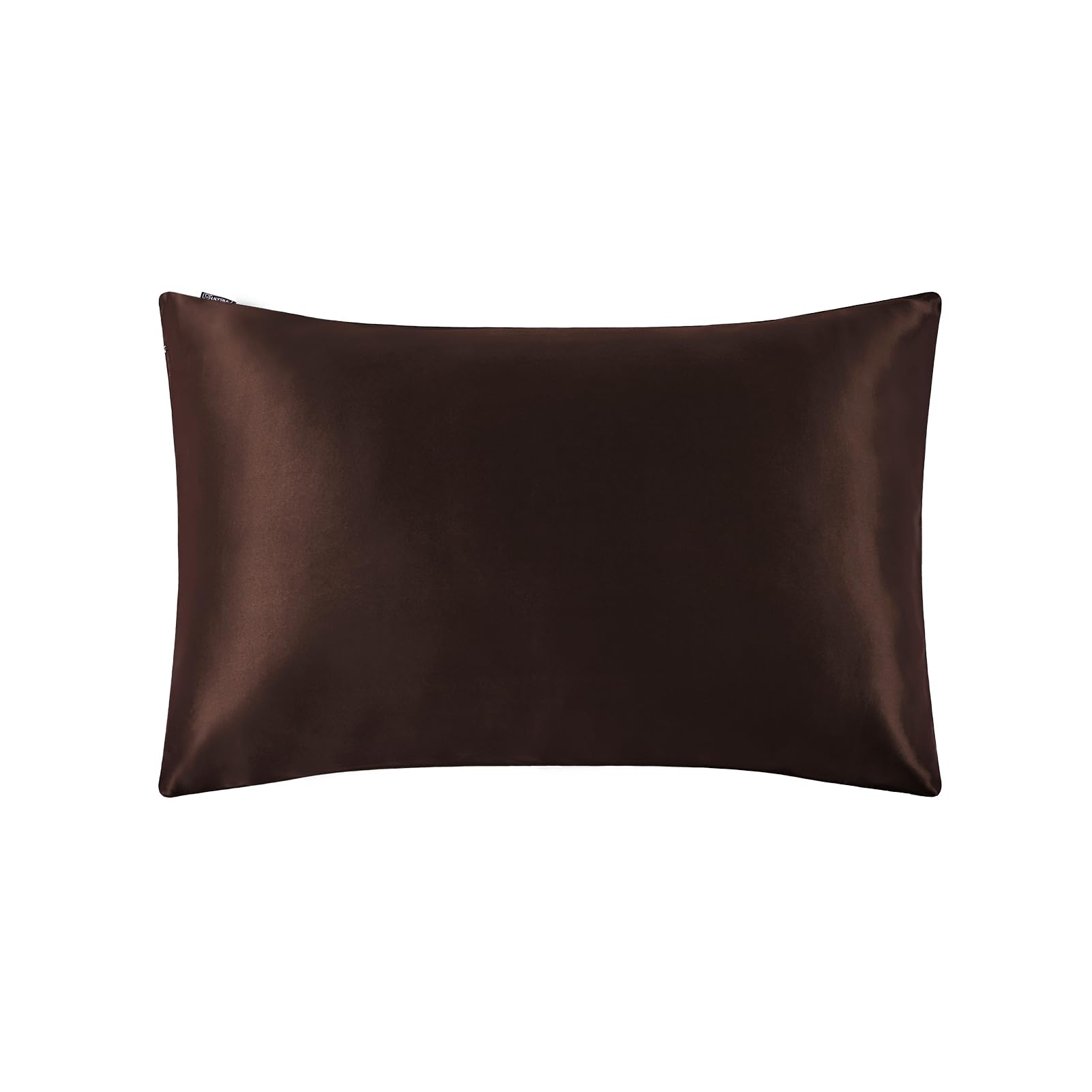 Photo 1 of LilySilk 100% Mulberry Silk Pillowcase - Queen, Chocolate Brown