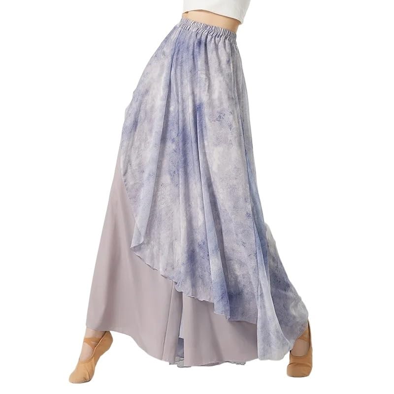 Pantalones de Baile Culottes Sueltos Pierna Ancha Ropa de Escenario for Mujer
