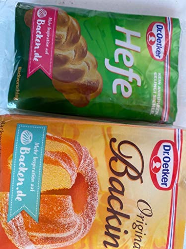 Dr. Oetker - Juego de 4 levaduras (4 x 7 g) y 10 unidades Backin (10 x 16 g)
