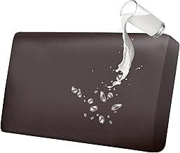 BXFUL Housse de Coussin Extensible de canapé imperméable, Simili Cuir Housse Coussin D'assise Antidérapant Housse de siège de canapé pour canapé (Très Grand 2 Places,Brun)