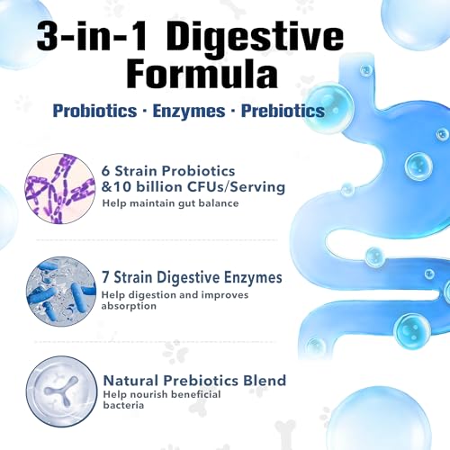 Probiotics for Dogs Digestive Health, Natural Probiotic Supplement with Digestive Enzymes and Prebiotic - Image 3