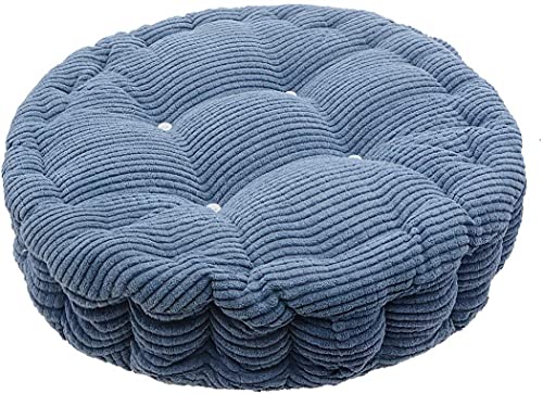 Saim Round Pillow Chair Pad Thickened Tatami Cushion Indoor Outdoor Pad (Blue 42Cm) #TOP4