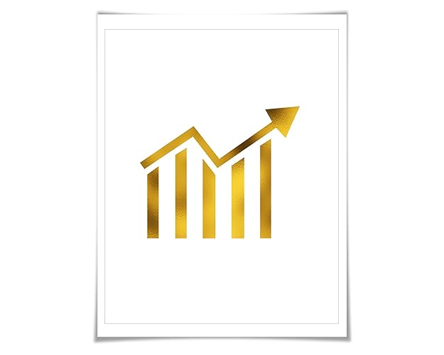 Stock Ticker Gold Foil Art Print. 7 Foil Colours/3 Sizes