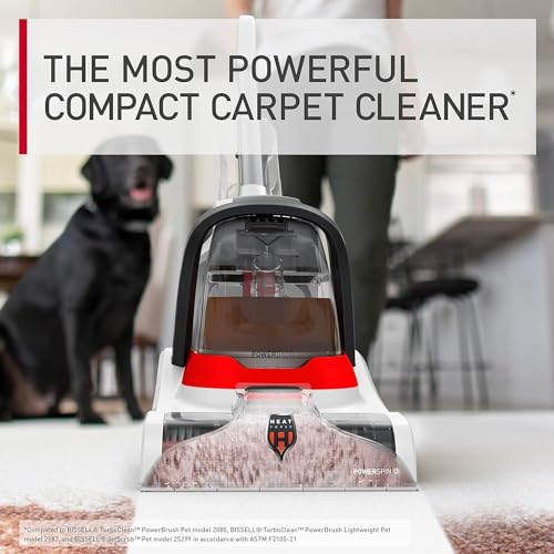 Hoover PowerDash Pet+ Compact Carpet Cleaner Machine, FH50704V + 64 oz Everyday Carpet Cleaner Solution, Deep Cleaning Carpet Shampoo, AH31924