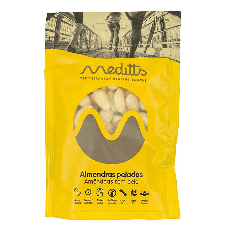 Almendras Peladas 1kg Meditts Enteras Crudas Sin Cáscara Sin Sal Sin Gluten