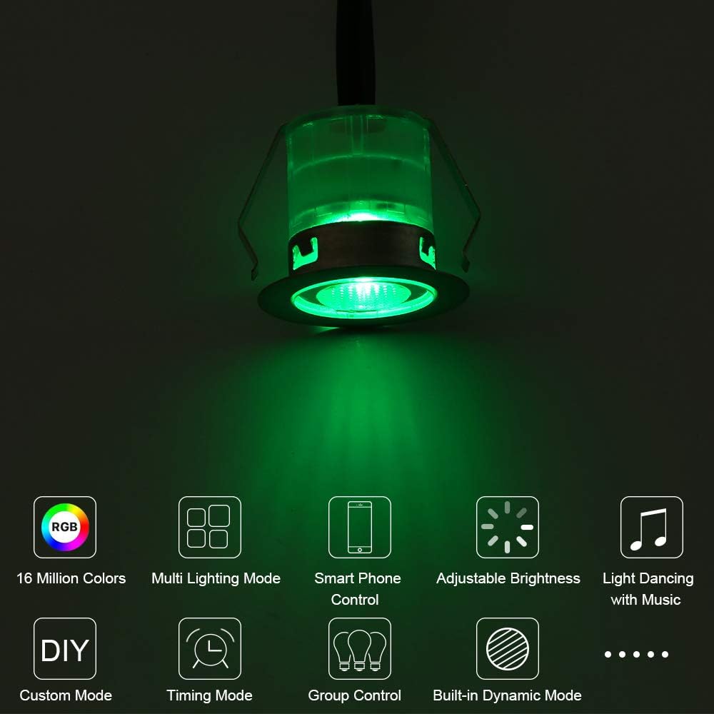 Exclusive Discount 90% Price INDARUN Low Voltage Led Deck Lights, 10pcs RGB Landscape Step Lighting, Bluetooth Control Lamp Waterproof Outdoor Garden Yard Decoration Lights for Stair Pathway Railing Black Friday - 60% OFF INDARUN Low Voltage Led Deck Lights, 10pcs RGB Landscape Step Lighting, Bluetooth Control Lamp Waterproof Outdoor Garden Yard Decoration Lights for Stair Pathway Railing