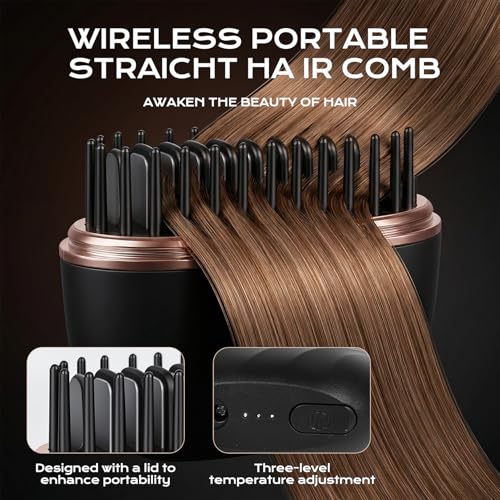 Mini plancha para cabello portátil recargable USB miniatura 3