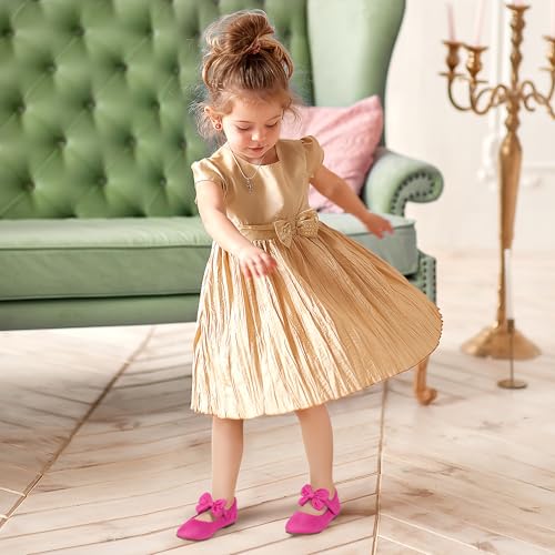 Image of PANDANINJIA Toddler Dress Shoes Flower Girls Ballet Flats