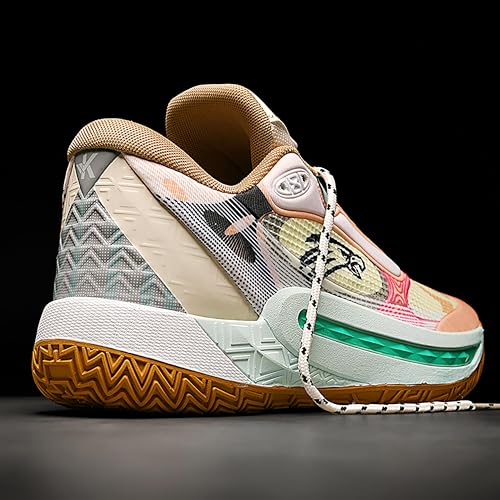 Image of Men's High-Top Basketball Shoes Anti-Slip and Wear-Resistant Soles Running Shoes Graffiti Design Fashionable Sports Shoes