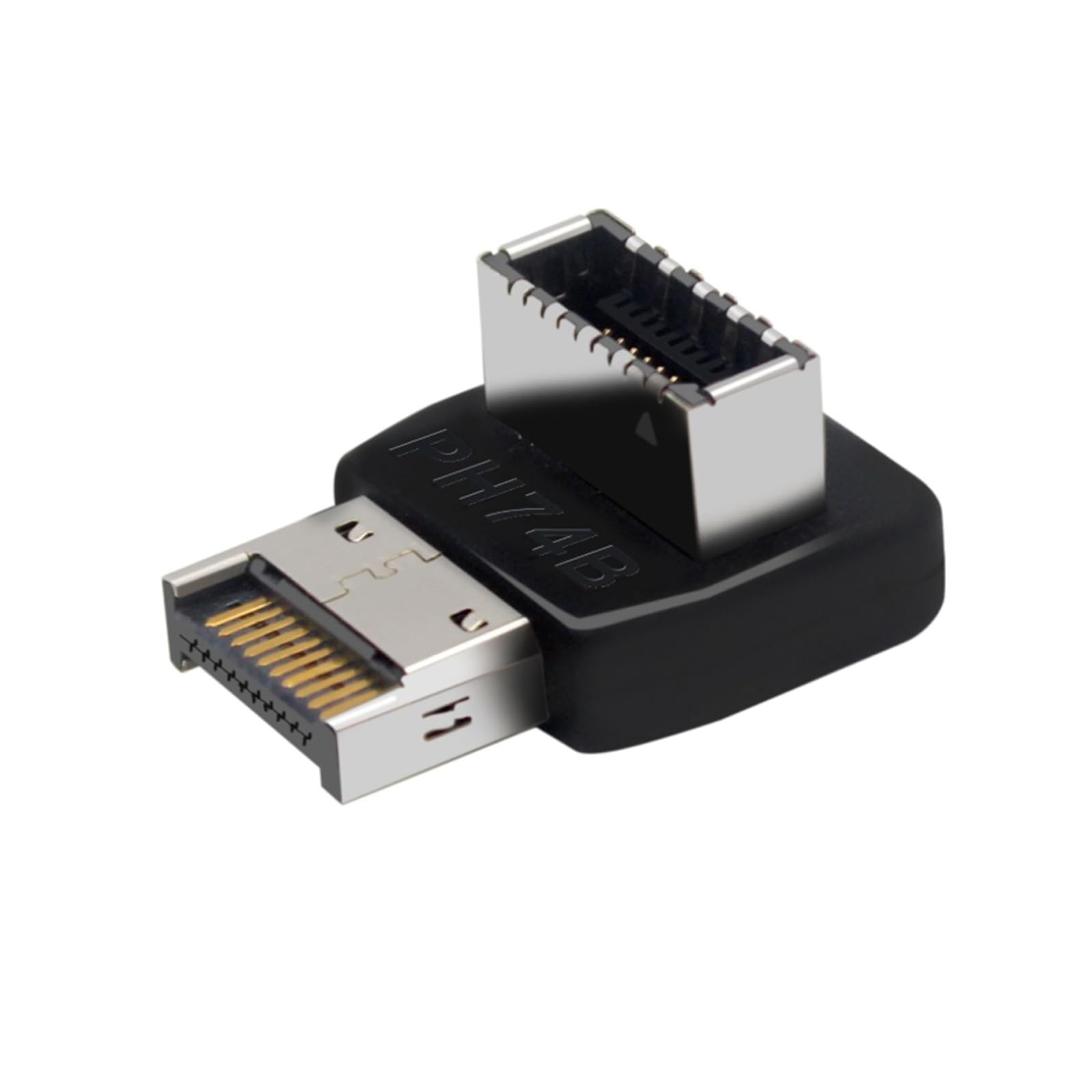 XRIKUI Type E USB 90 Degree Male to Female L Turn Right Angle Extension Adapter(PH74B)