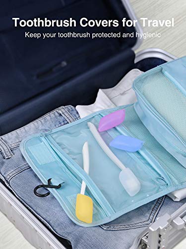 image for Luxtude Toothbrush Cover 12 PCS,Ultra Small & Hygienic Toothbrush Trav