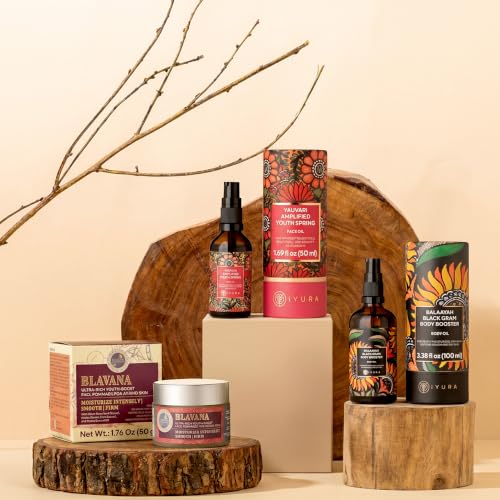 Black Gram Face & Body Care Trio for Dry, Mature Skin — Face Oil + Body Oil + Body Lotion to Moisturize, Smooth & Firm the Look of Sagginess & Crepiness on the Face + Neck + Arms + Belly + Legs
