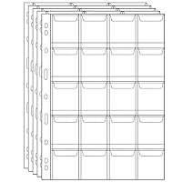 Uncle Paul Seiten für Münzfächer – 20 Fächer Standard-9-Loch-Münzfächer-Einsätze Sammelhüllen für Münzen 5 Blätter CS03520