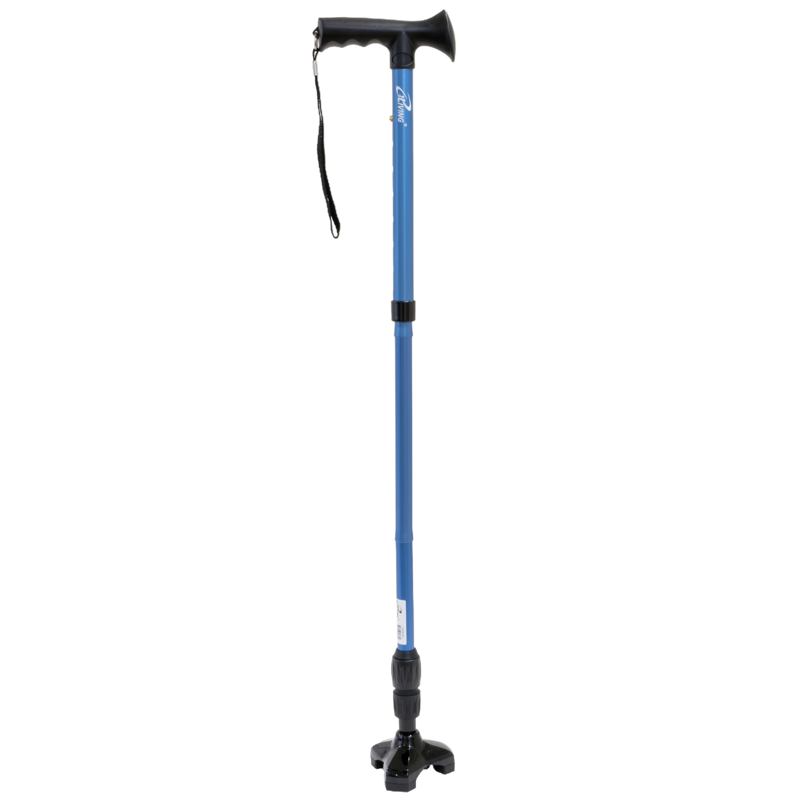 iLiving Walking Cane for Men and Women Foldable, Adjustable, and Free-Standing with Pivot Tip, Heavy-Duty Design Support up to 300 Pounds