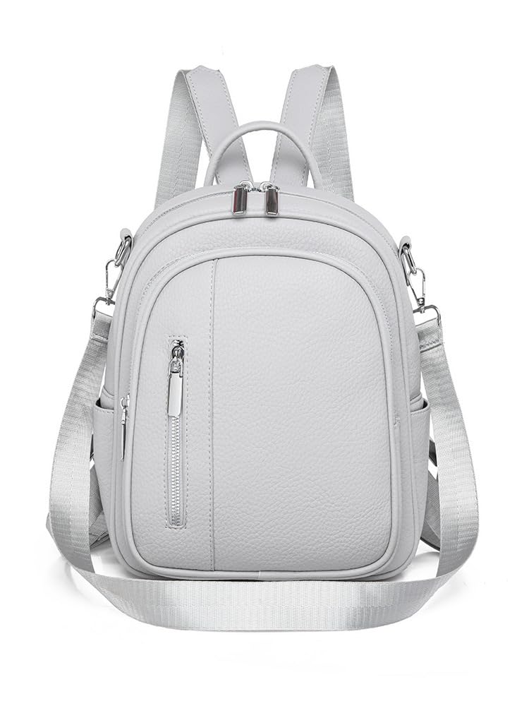 IMPK® Pu Leather Zipper Waterproof Backpack for Unisex-picture-29