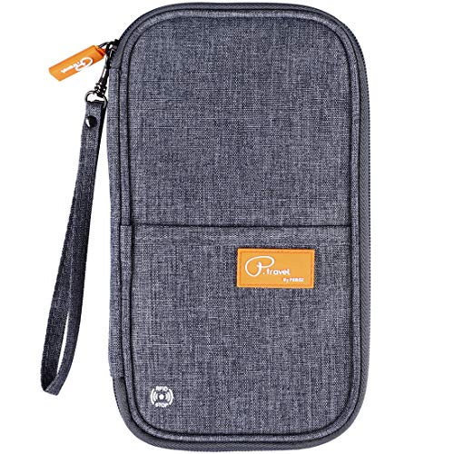 Image of VanFn RFID Travel Passport Wallet, Family Passport Holder, Trip Document Organizer P.Travel Series (Grey)