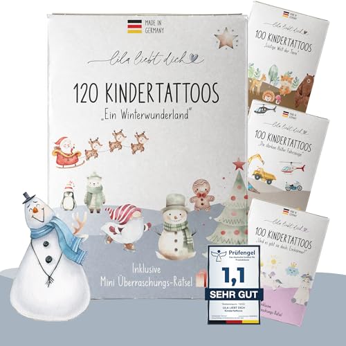 lila liebt dich® 120 hautfreundliche Weihnachten & Adventskalender Kinder...