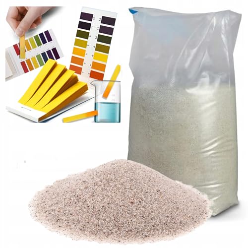 TM Aquatix 20kg Pool Filter Sand Silica 0.4–0.8mm (16/30) for Sand Filters + 80 pH Test Strips