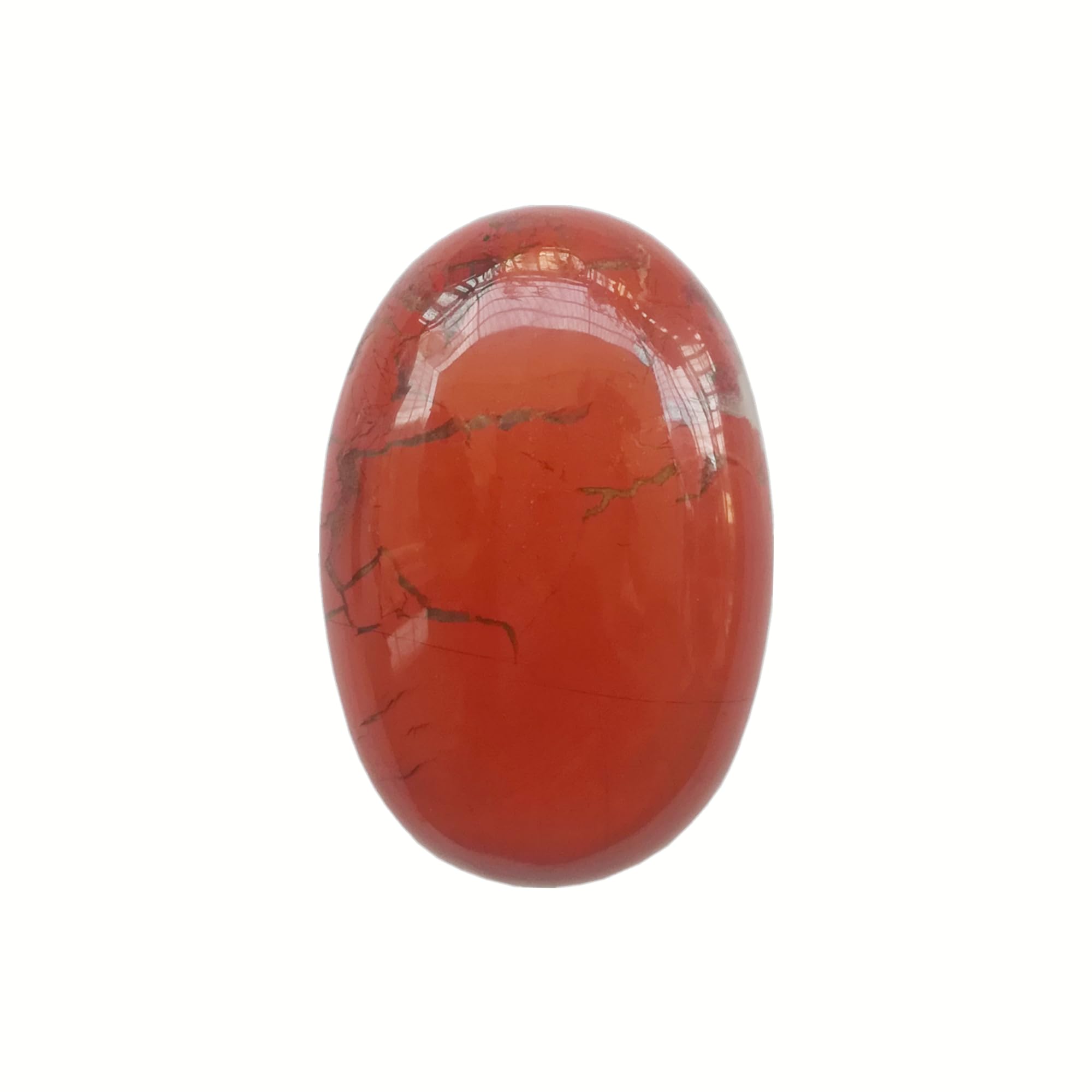 Sunshcat Natural Red Jasper Mini Oval Palm Crystal and Healing Massage Spa Herapy Energy Stone,Crystal Spa Chakra Stone