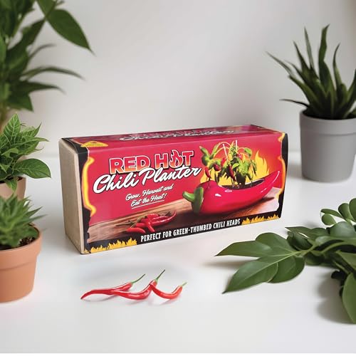Pot de fleurs en céramique émaillée rouge piment pour jardinage intérieur - 3
