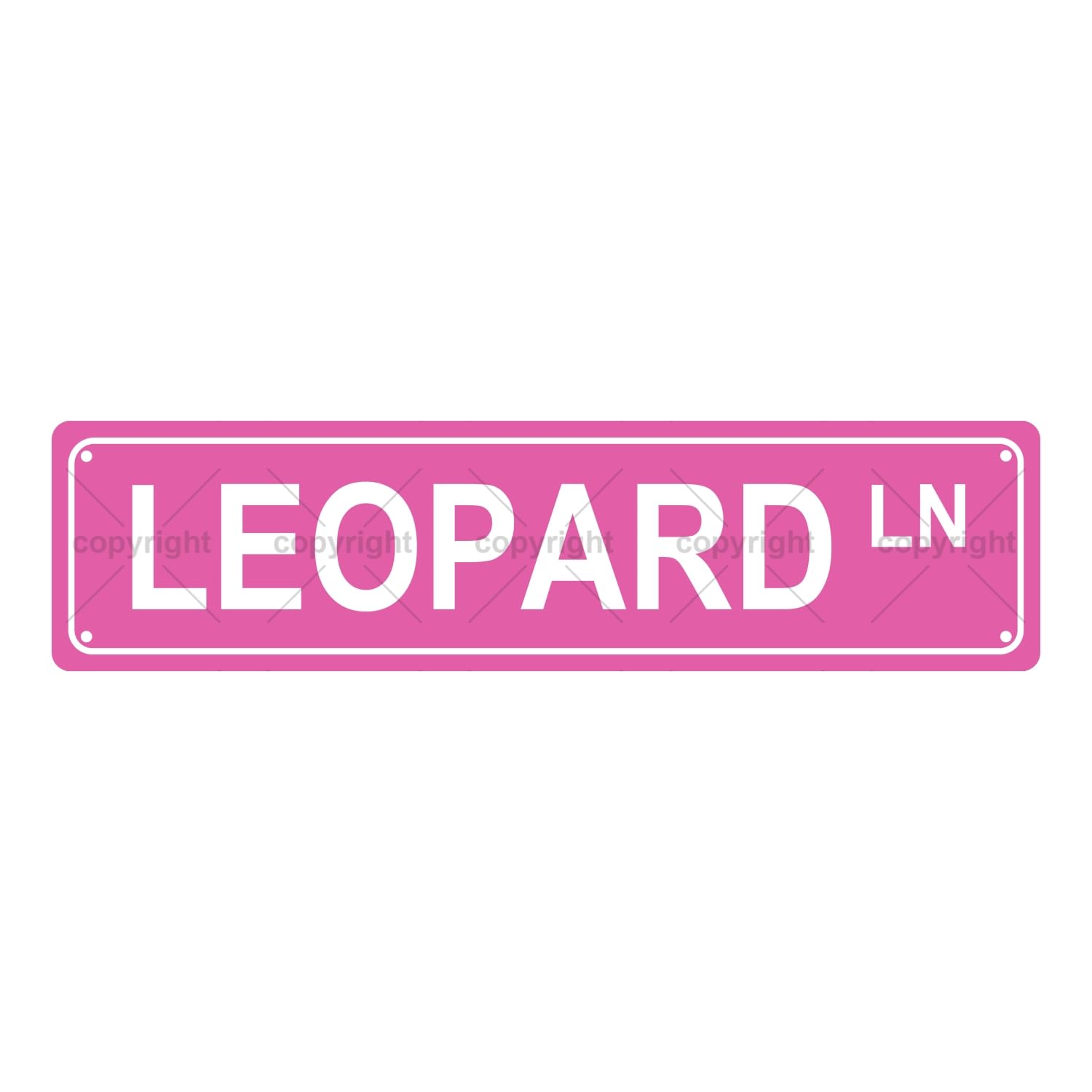 Leopard Ln Animal Metal Tin Street Sign Bar Cafe Garage Cave Home Room Wall Bathroom Farmhouse Garden Porch Patio Decor,4x16 Inch