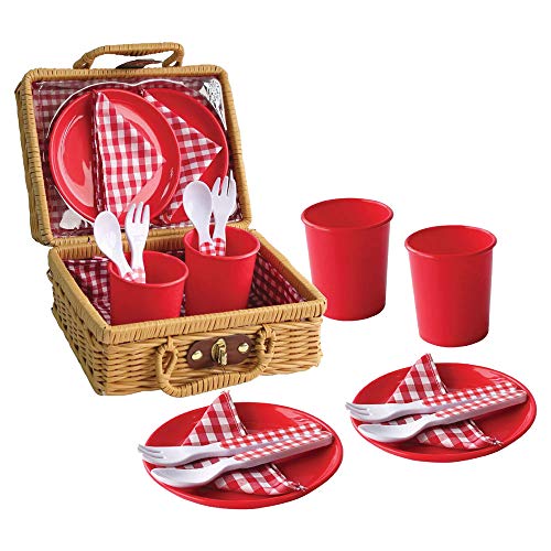 Plastic Picnic Set in Carry CASE 20 PC #CH90001