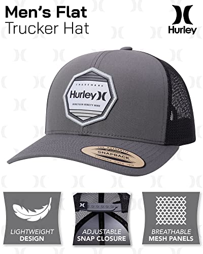 Image of Hurley Men's Caps - Fairway Trucker Mesh Baseball Cap - Snap Back Hats for Men