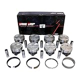 Chevy 400 Flat Top Pistons + Moly Rings Kit SBC 406. Your Choice of over Sizes!! (.060 Bore 4.185