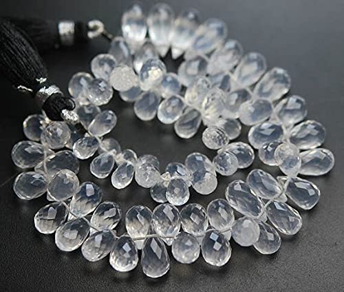 Briolettes quartz de glace naturelles sans défauts de taille