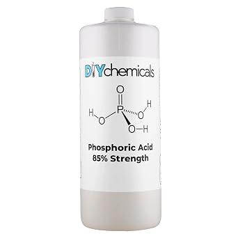 DIYChemicals Phosphoric Acid 85% Rust Remover, Wood Stain Remover, pH Control, High Purity Orthophosphoric Acid for Metal, Fertilizers - Made in USA - 1 Pint 16 fl oz