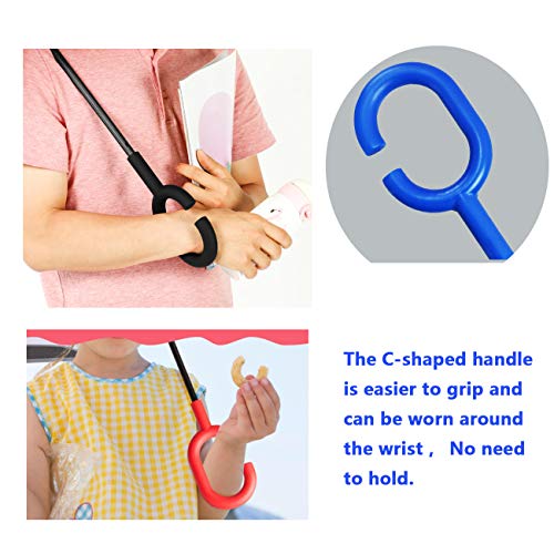 Mrtlloa Kids Windproof Inverted Reverse Umbrella With Uv Protection, C-Shaped Handle Double Layer Stick Rain Umbrella For Boys And Girls, Age 4-13 (Colorful Butterfly) #TOP3