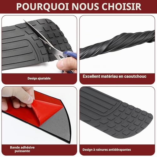Protection Pare Choc Voiture,104 cm x8.5 cm Protecteur Porte Coffre en Caoutchouc, Protecteur Pare-Chocs Arrière Autocollante Protection Voiture pour VUS/Voitures, avec Lingettes Humides – vue 7